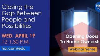 Webinar: Closing the Gap between People and Possibilities