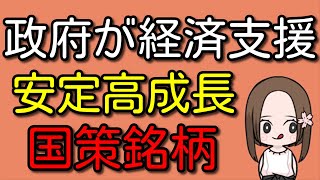 【国策銘柄】政府が経済対策で支援を行う安定高成長株