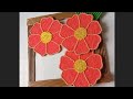 how to make easy flower wall hanging design/easy and simple wall decor ideas