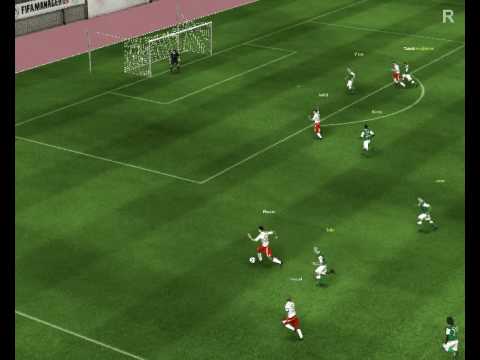 FIFA Manager 09 3D match gameplay