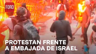 Protesta frente a Embajada de Israel en México