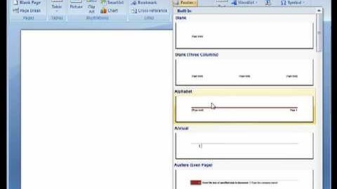 How to add a footer in Word 2007