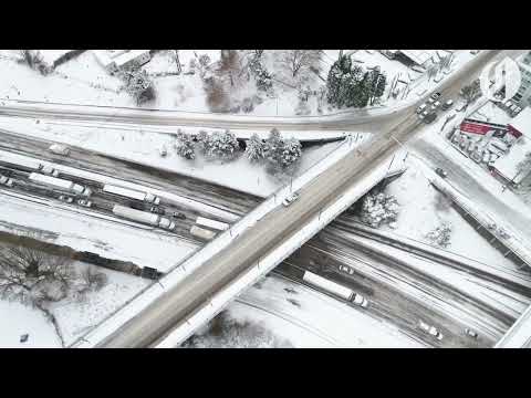 Drone footage shows aftermath of Portland&#039;s snowiest day since 1943