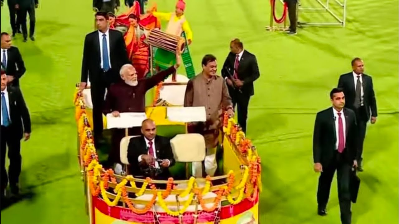  PM Modi participates in Bagurumba Dwhou, a traditional Bodo cultural programme in Guwahati