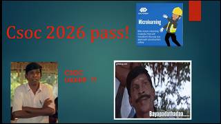 2026  100% Pass CSOC!  Micro Learning Questions & Answers in Tamil