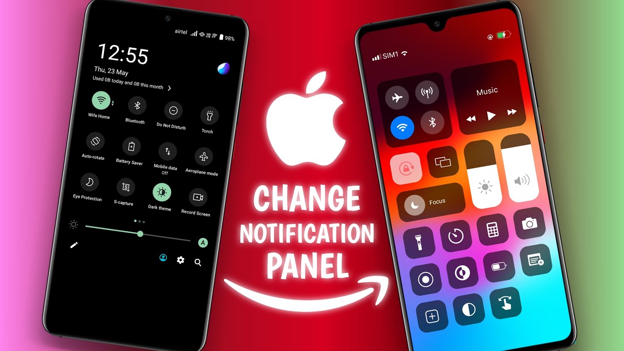 How to Change Notification Panel Android to iPhone ? - YouTube