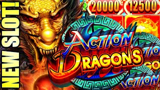 ★NEW SLOT!★ SUSPEN$EFUL! ACTION DRAGONS CASH STACKS GOLD Slot Machine (AINSWORTH). screenshot 5