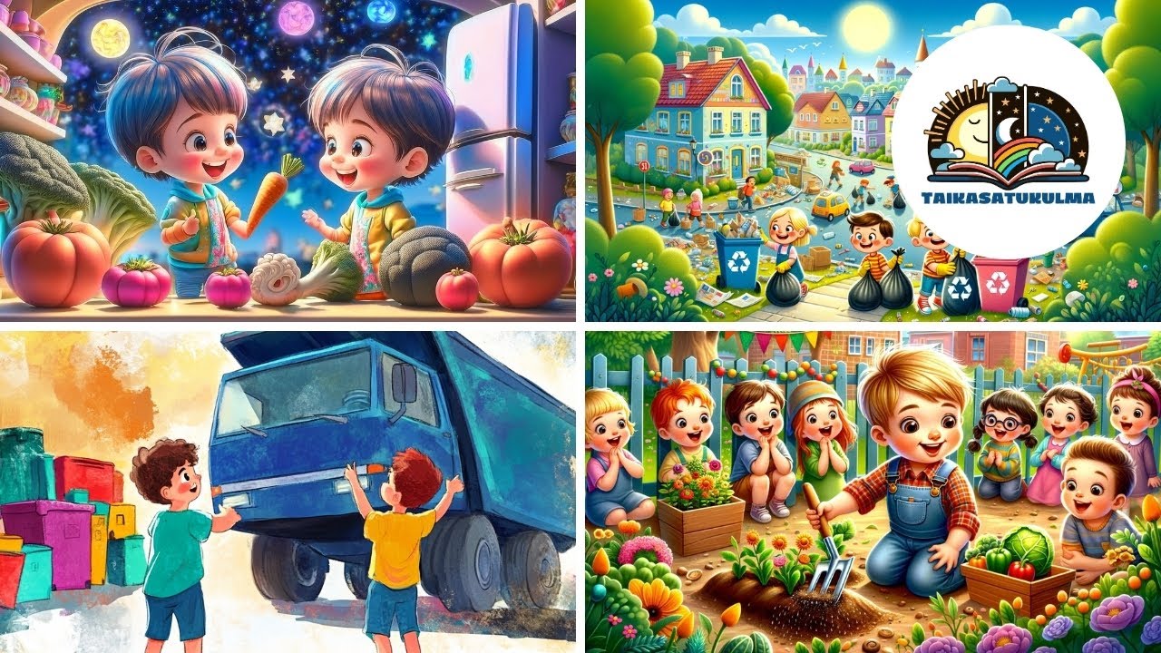 Iltasatukokoelma: Roskakaaos, matka tulevaisuuteen, puutarhan rakennus ja vihreä seikkailu