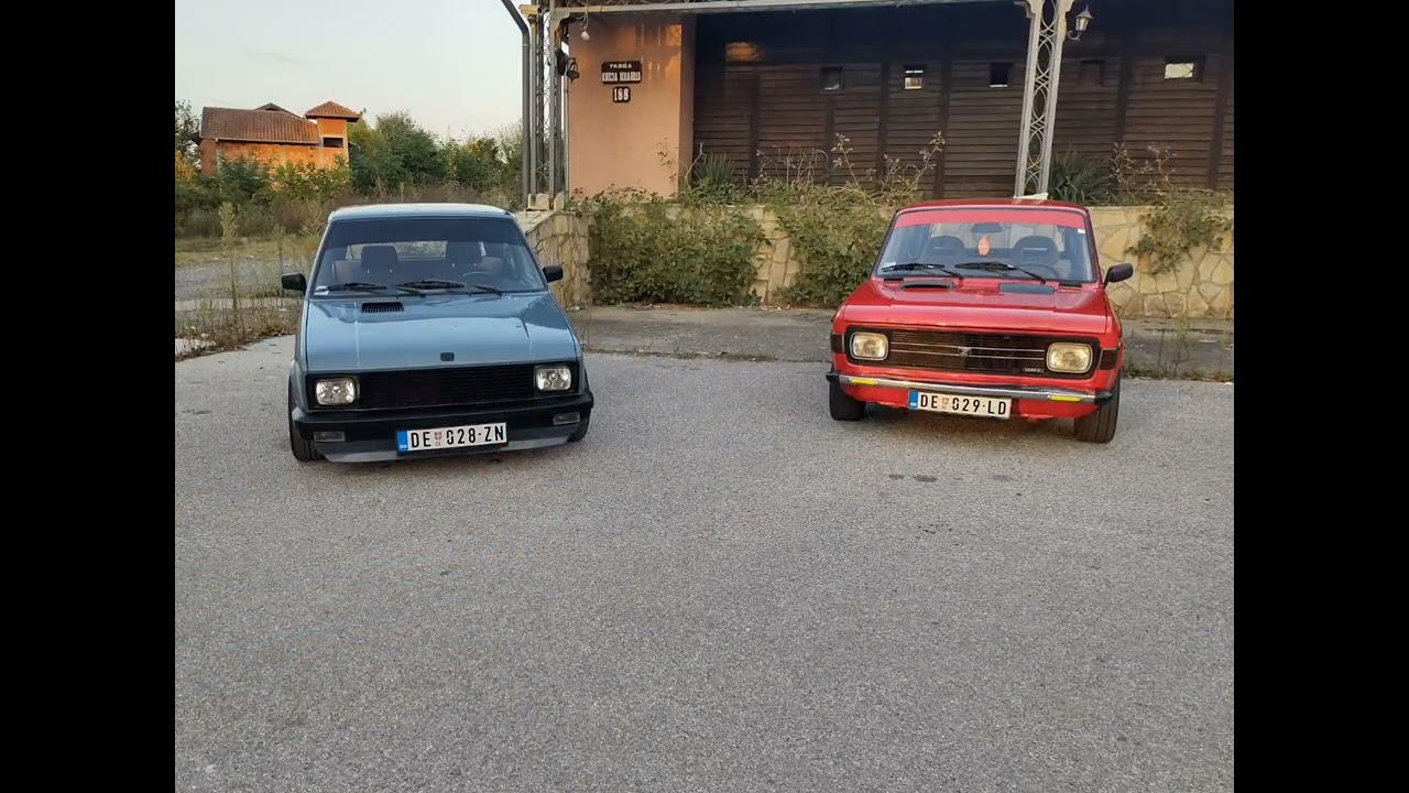 Zastava 101Confort 1982 i Yugo 55 nesto iz 2023... (Fotkano ispred Moravske Noći Svilajnac) 