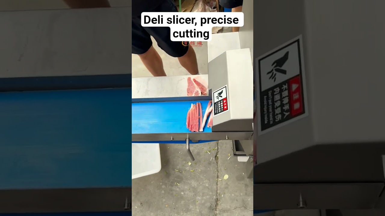 Deli slicer, precise cutting. 