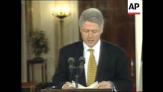USA: KOSOVO TALKS: CLINTON CALLS ON BOTH SIDES TO MAKE TOUGH DECISIONS