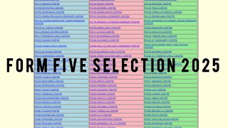 Jinsi Ya Kuangalia Form Five Selection 2025/2026