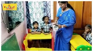 Computer classes help school kids learn important digital skills. SS First step Play School