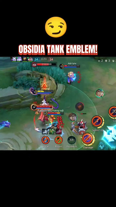 OBSIDIA TANK EMBLEM! -MLBB🔥 #mlbbshorts #mlbbhighlights #mlbb #shorts