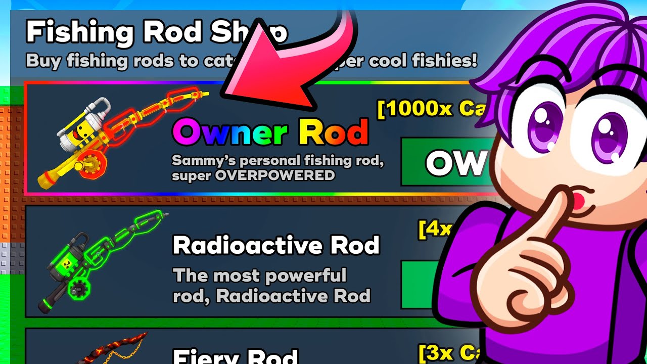 Using the OWNER ONLY Fishing Rod in Steal a Brainrot...