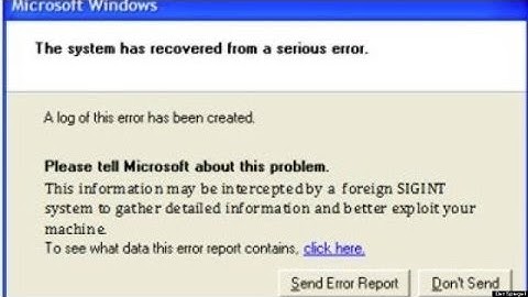 NSA Uses Windows Error Messages To Spy On People
