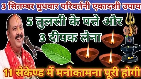 3 सितंबर बुधवार परिवर्तिनी एकादशी। 5 तुलसी पत्ते वाला उपाय जरुर करें। Pandit Pradeep Mishra #mahadev