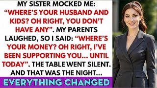 My Sister Mocked Me, “No Husband or Kids”—My Parents Laughed Until I Revealed the Truth