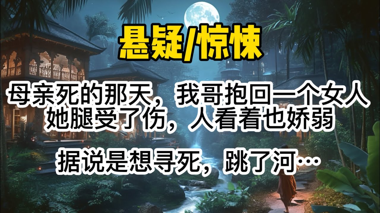 母亲死的那天，我哥抱回来一个漂亮的城里女人。她腿受了伤，人看着也娇弱。据说是想寻死，跳了河，却被我哥给救了上来。#惊悚 #懸疑 #一口氣看完 