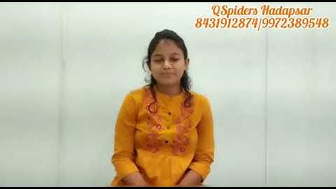 QSPIDERS/JSPIDERS HADAPSAR STUDENT GOT PLACED AS ANALYST, CONGRATULATIONS SRUSHTI