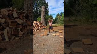 some chopping #firewood #homeworkout #woodsplitting #diy #father
