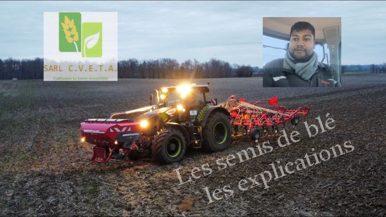 Claas axion 870 & Horsch finer 7 au semis blé