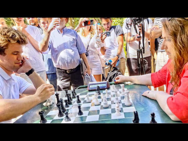 Magnus Carlsen gets tricked by Judit Polgar aka the chess queen #chess