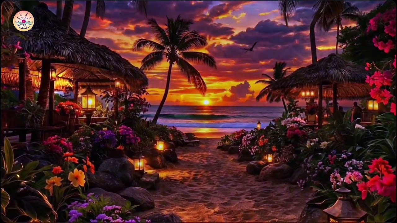 2 HOURS Tropical Golden Hour Escape |  Relaxing Sunset Music for Focus, Peace & Sleep