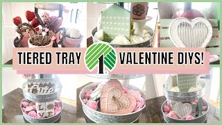 7 BEAUTIFUL DOLLAR TREE TIERED TRAY DIYS | MUST TRY VALENTINES DIY IDEAS | BUDGET FRIENDLY