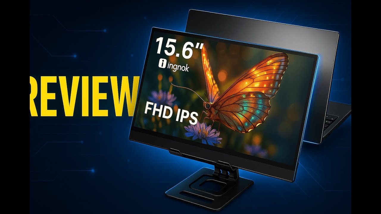 Review - Ingnok Portable Monitor, Ultra Slim 15.6 Inch FHD IPS Laptop Screen Extender wit