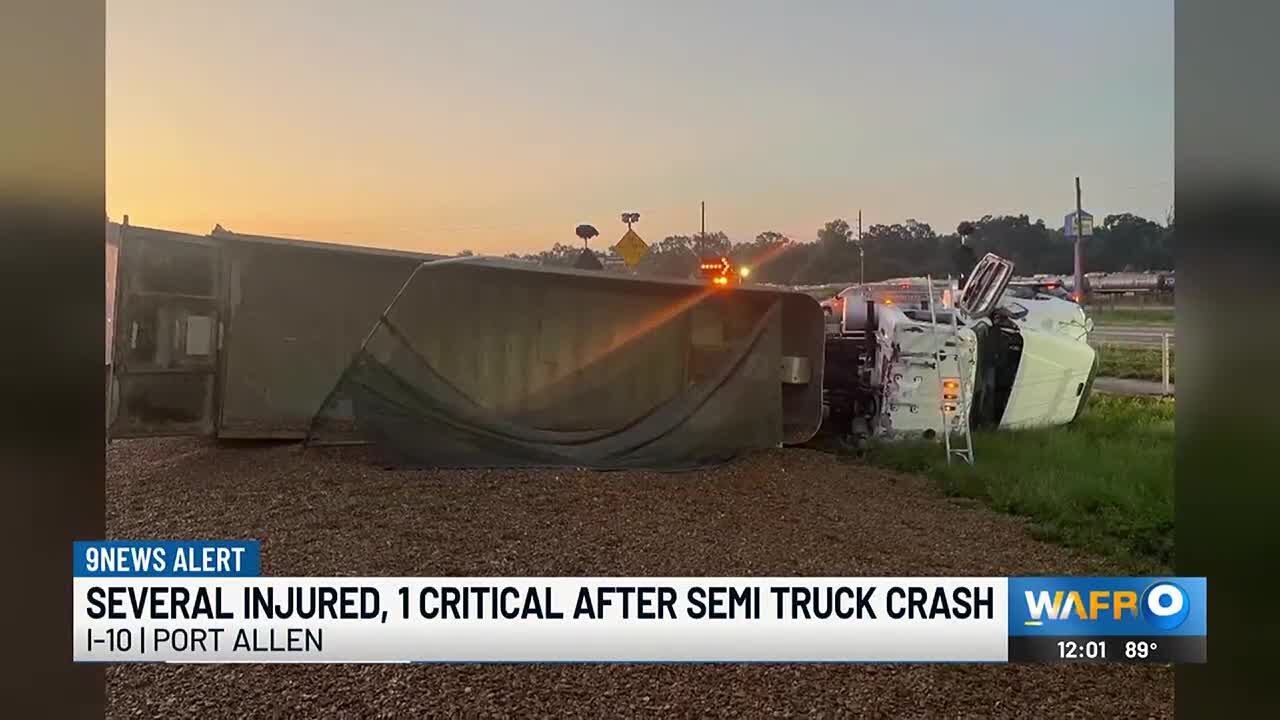 Both I-10 West lanes reopened following crash involving gravel truck ...