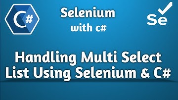 Handling Multi Select List with Selenium C#