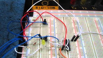 AND gate built using NAND gates (4011 NAND gate chip)
