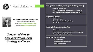 Unreported Foreign Accounts - Which Legal Strategy to Choose (Golding and Golding, A PLC)