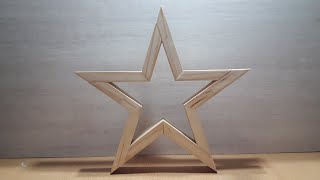 Como hacer Estrella de Madera TUTORIAL de carpintería. Wooden Star