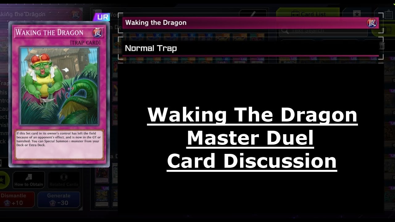 Waking the Dragon is awesome in Master Duel