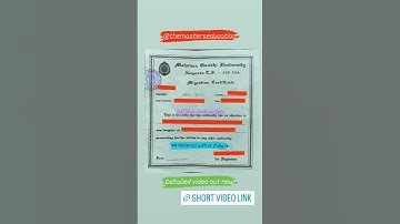 MGU NALGONDA MIGRATION CERTIFICATE PROOF