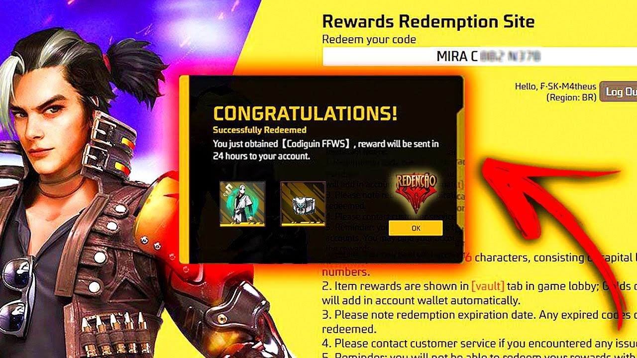 CODIGUIN FF 2023: código Free Fire de 100 diamantes em abril no Rewards - Free  Fire Club