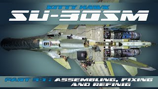 Kitty Hawk Su-30SM 1:48. Part 3-1: Assembling, fixing and refining (Eng Subtitles)