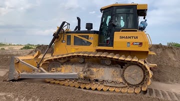 Start Job Operating Push Sand With New Bulldozer Shantui DH17 C2 LGP