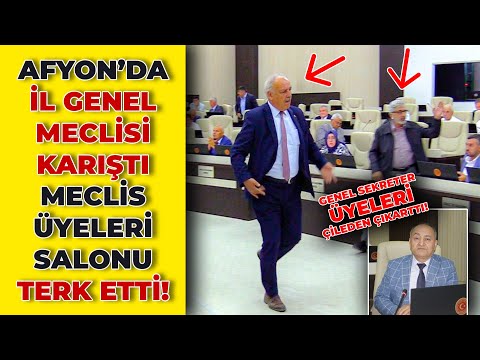 Afyon’da İl Genel Meclisi karıştı: Meclis üyeleri salonu terk etti!