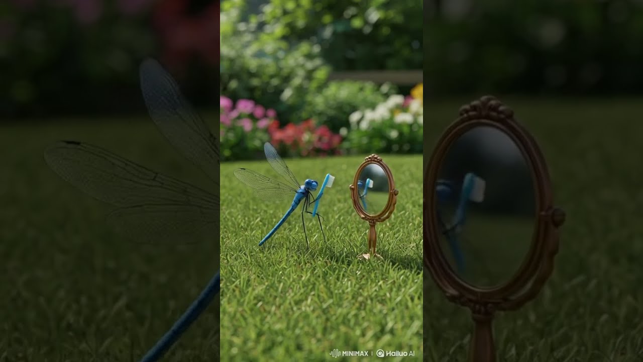 AI Whimsy Day In My Life A Blue Dasher Dragonfly 