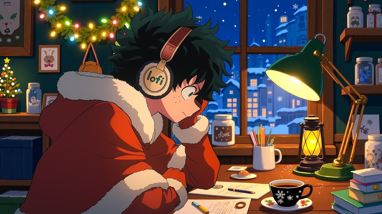 Snowy Winter Study Night ❄️ Cozy Lofi Music for Focus, Relax & Late-Night Study Vibes