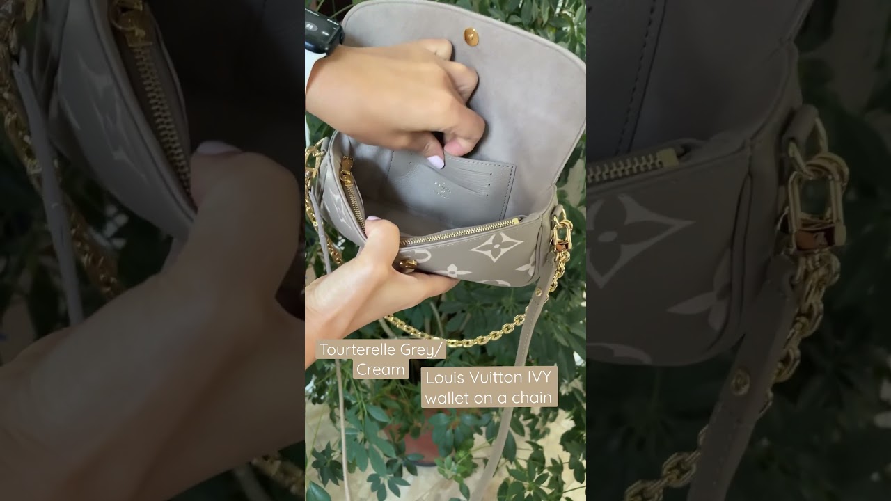Louis Vuitton - Ivy Wallet On Chain Bag - Monogram Leather - Bicolore Tourterelle Creme - Women - Luxury