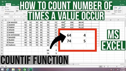 How To Count The Number of Times Something appears  in an Excel Sheet | Countif Function in MS Excel