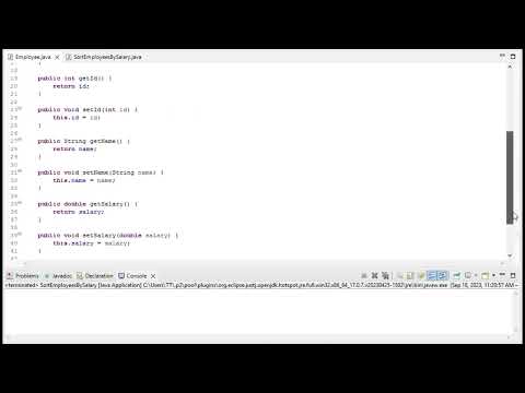 Sort Employees By Salary using Java Stream API