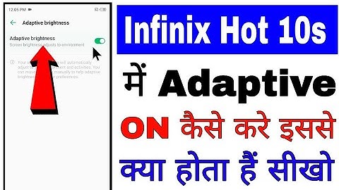 infinix Hot 10s me adaptive brightness setting on kaise kare।।adaptive brightness in infinix Hot 10s