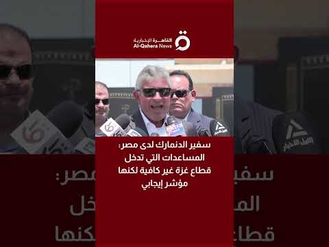 سفير الدنمارك لدى مصر المساعدات التي تدخل قطاع غزة غير كافية لكنها مؤشر إيجابي