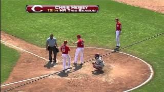 2011/09/01 Heisey's three-run shot