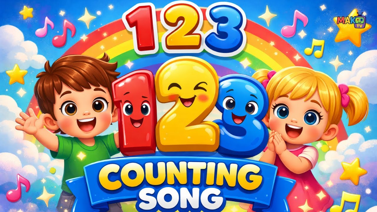 1 2 3 Counting Song for Kids 🎶 | Learn Numbers with Fun & Cute Kids | Nursery Rhyme